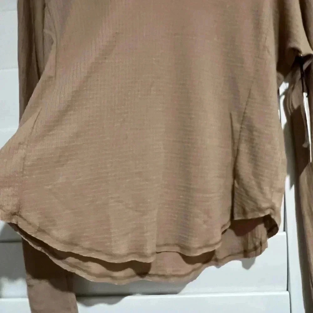 TREASURE & BOND NORDSTROM NWT Waffle Knit V Neck Long Sleeve Top Shirt - Picture 10 of 10
